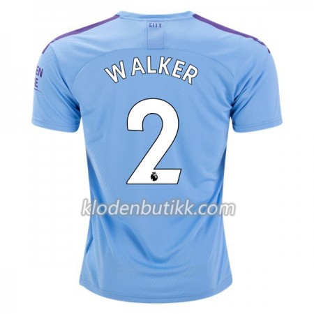 Manchester City Walker 2 Hjemme Fotballdrakt 2019-2020 Kortermet